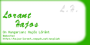 lorant hajos business card